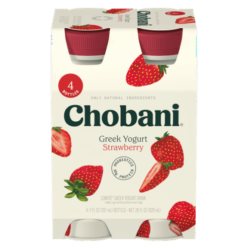 Chobani Lowfat Greek Yogurt Drink Strawberry 7 fl oz 4 Pack
