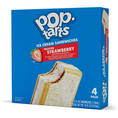 Pop-Tarts Frosted Strawberry Ice Cream Sandwiches, 2.5 fl oz, 4 pack (Frozen)