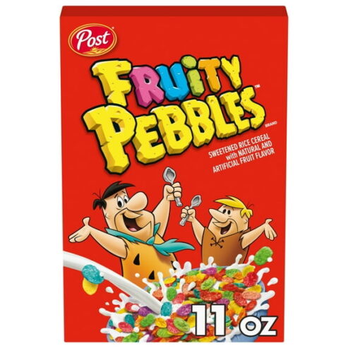 Post Fruity PEBBLES Cereal, Gluten-Free, 10 Vitamins/Minerals, Sweetened Rice Cereal, 11 oz