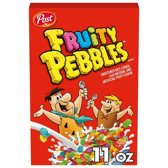 Post Fruity PEBBLES Cereal, Gluten-Free, 10 Vitamins/Minerals, Sweetened Rice Cereal, 11 oz